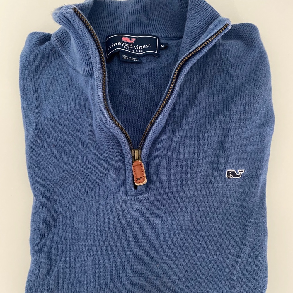 Vineyard vines blue quarter zip